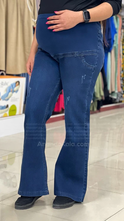 شلوار بارداری جین دمپا