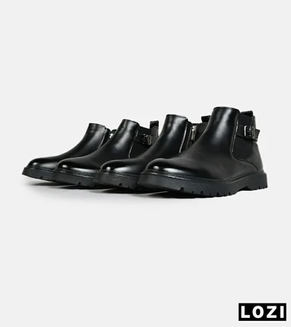 بوت مردانه چرمی مشکی ZARA مدل 5912