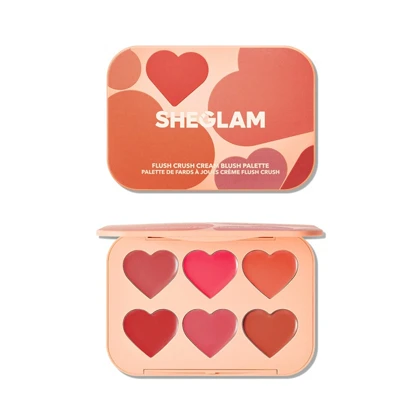 پالت رژگونه کرمی قلبی شیگلم مدل FLUSH CRUSH CREAM BLUSH SHEGLAM