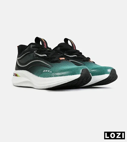 کفش کتانی مشکی سبز Saucony Ride Review v.2 مدل 7723