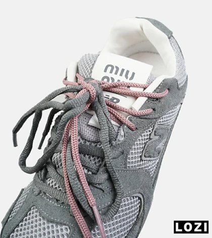 کفش کتانی مردانه و زنانه طوسی New Balance 530 x Miu Miu مدل 8888