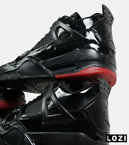 کتانی ساق‌دار زنانه و مردانه مشکی Nike air jordan 4 مدل 6818