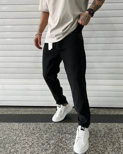 شلوار استریت استایل دودی ساده ZARA