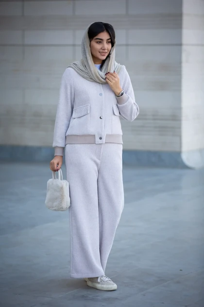 بامبر زنانه بیسکوئیتی دوجیب