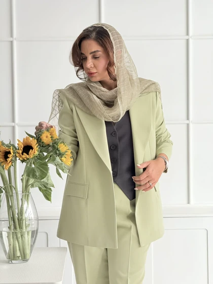 کت و شلوار ست زنانه شیک chic زنیر