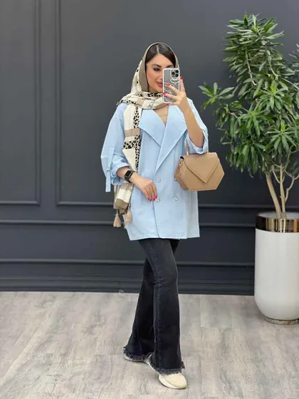 مانتو چهار دکمه آستین سگک