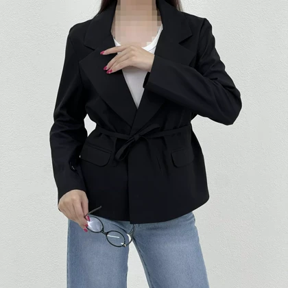 کت زنانه لینن پشت جیب