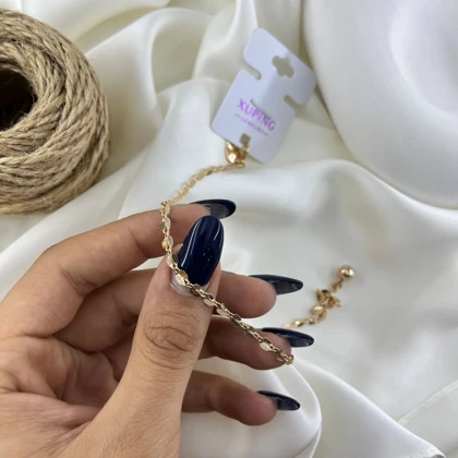 پابند زنانه ژوپینگ مدل هرمس طرح پولکی رنگ ثابت