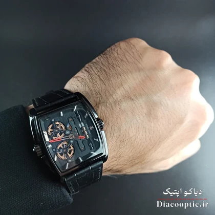 ساعت مچی مردانه اورجینال موتور ژاپن برند مینی فوکوس مدل Mf0322G.4 بند چرم