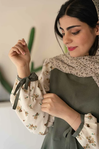 پیراهن زنانه لینن پرگل