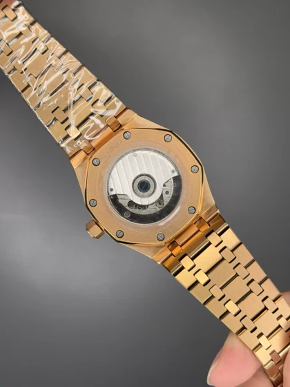 ساعت مچی اودمار پیگه اتوماتیک اوپن هارت رزگلد صفحه قهوه ای Audemars Piguet