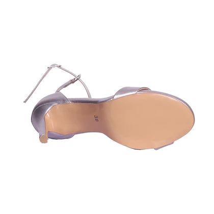 پاشنه‌بلند مدل لودشکا جلوباز نقره ای کد 1763