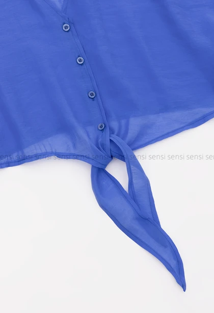 شومیز شیشه ای جلوگره‌ای کد1006508