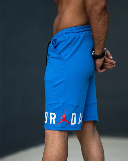 شلوارک بگ ورزشی JORDAN آبی شالی