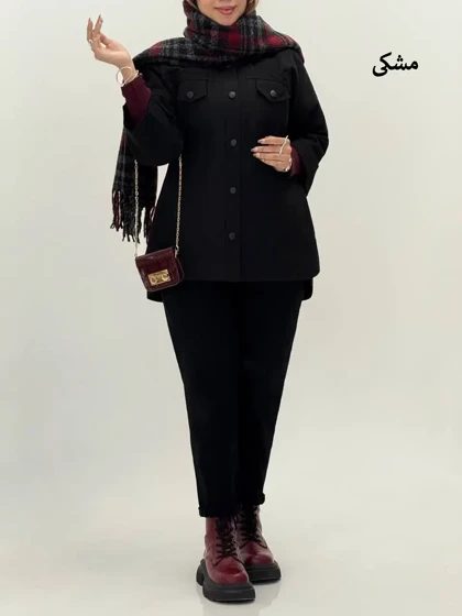 3565-مانتو کتان پیکو