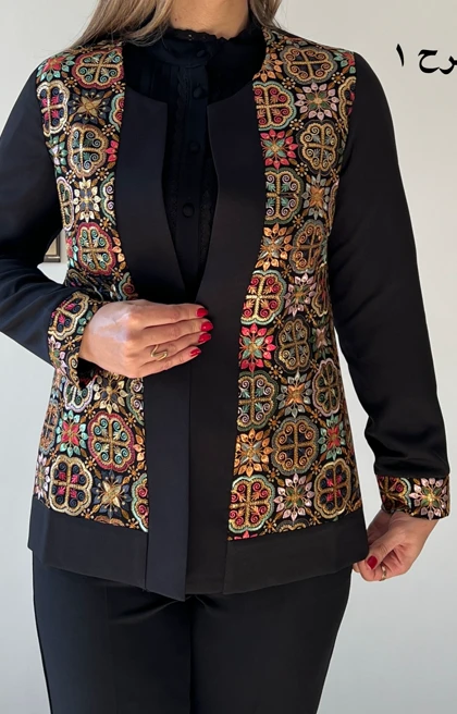 کت مزونی با خرجکار سوزندوزی