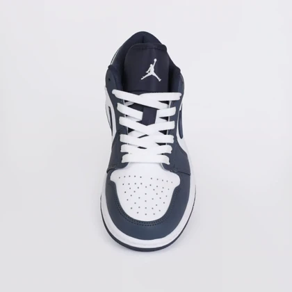 کتانی نایک مدل Air Jordan مستر سفید سرمه ای کد 0021