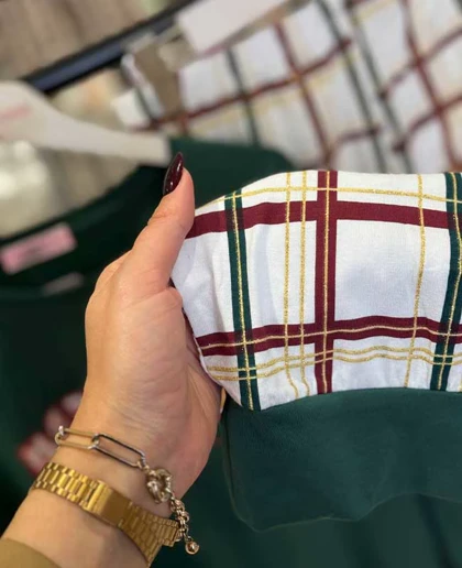 بلوز و شلوار سایز بزرگ نخ پنبه سکسن کد 40865