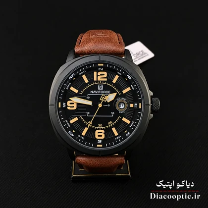 ساعت مچی اورجینال مردانه برند نیوی فورس مدل NF8078 چرمی