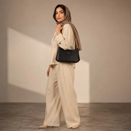 کیف دوشی زنانه چرم یلسان مدل آندیا کد 090-GL