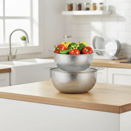 آبکش استیل در سه سایز