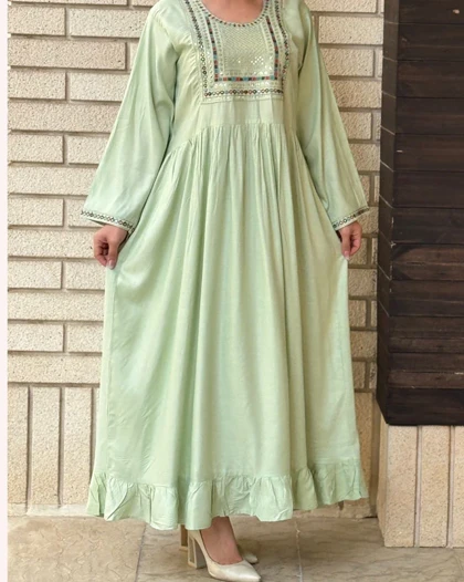 پیراهن ساحلی گلدوزی هندی 6124