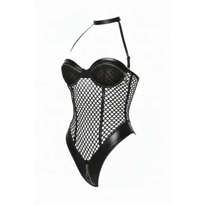 لباس خواب فانتزی زنانه مدل زنبوری زیپ‌دار پرن 1028