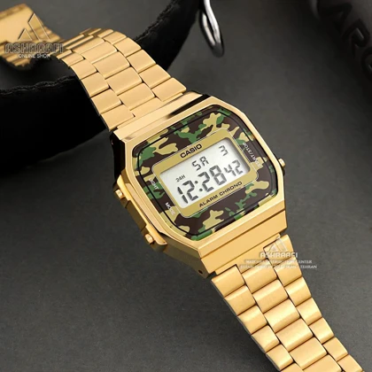ساعت کاسیو نوستالژی صفحه ارتشی Casio A168WEGC-3DF