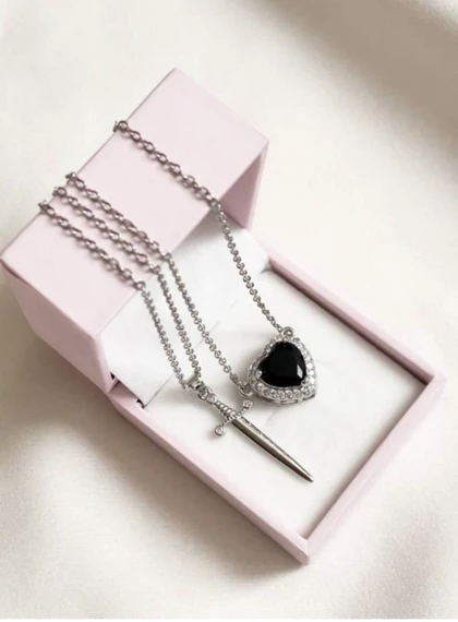 ست گردنبند قلب🖤