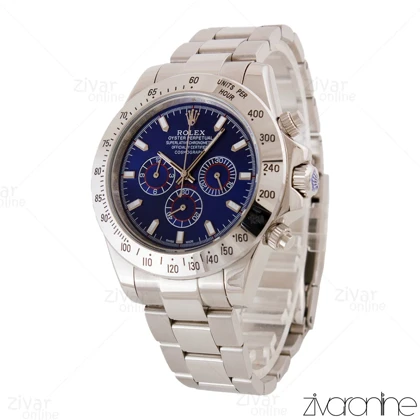 ساعت رولکس دیتونا مردانه سه موتوره سیلور صفحه سرمه ای 105011