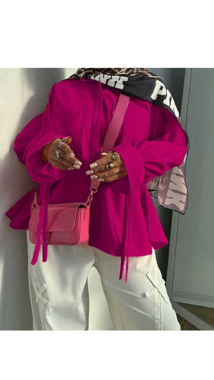 شومیز عروسکی مچ بندی زنانه 69003