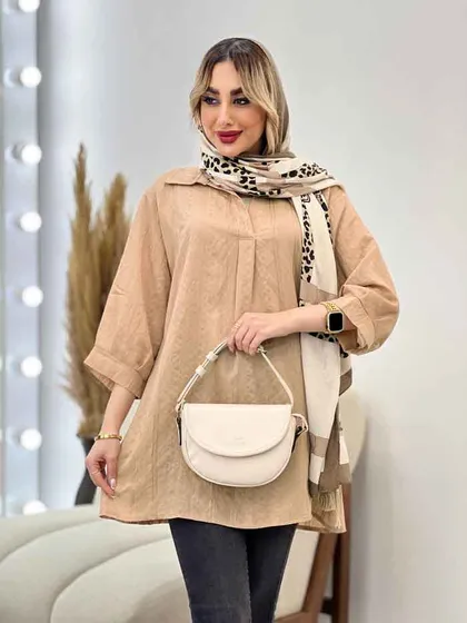 شومیز طرح دار آستین پیله