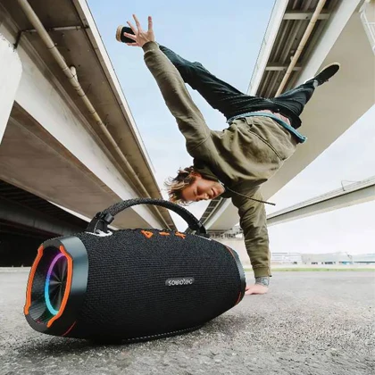 اسپیکر بلوتوثی پاورولوژی مدل PORODO SOUNDTEC 100W PDSTF7