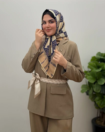 روسری دست دوز حریر مدل رونیا