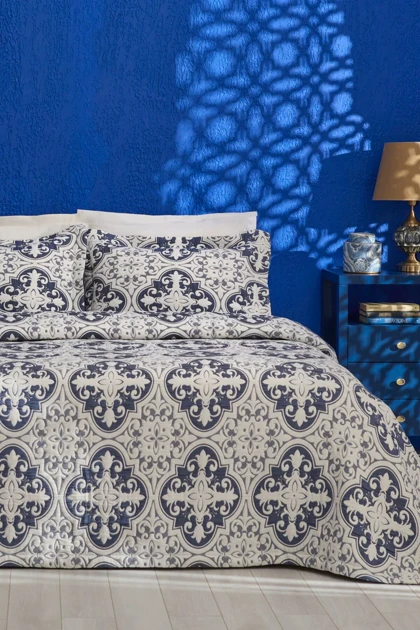 روتختی دو نفره Karaca Home مدل Bluva پلی‌استر - آبی