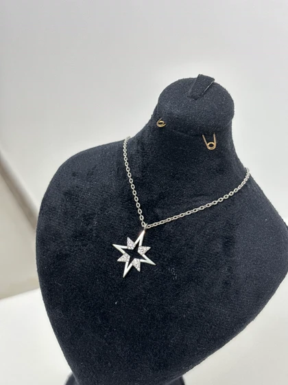 گردنبند نقره زنانه ستاره قطبی 973