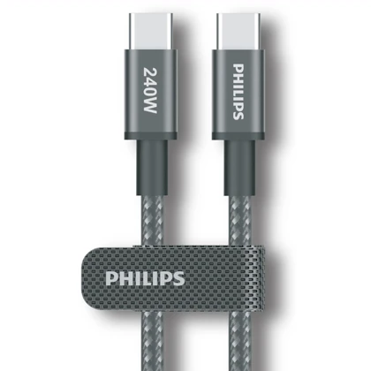کابل تایپ سی 240 وات 5 آمپر فیلیپس Philips مدل DLC7030C طول 1 متر