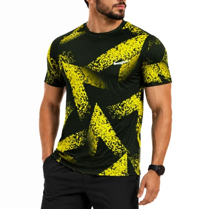 تیشرت ورزشی مردانه نایک مدل GMS-Dri Fit-5C0204 زرد
