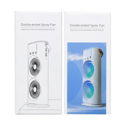 پنکه مه پاش شارژی دو قلو مدل Double-ended Spray Fan ریموت دار