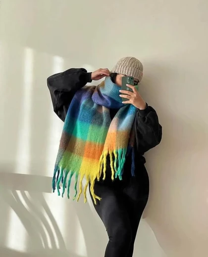 شال تدی ریش دار