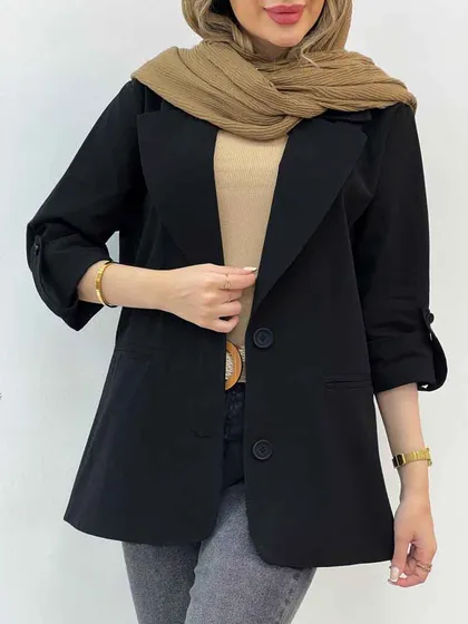 مانتو دو دکمه ثمین