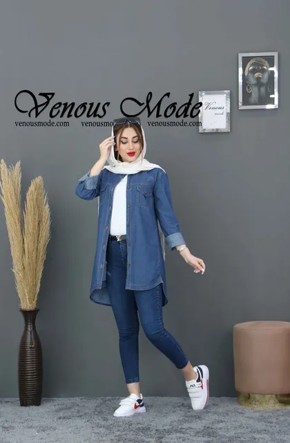 شومیز جین تیره