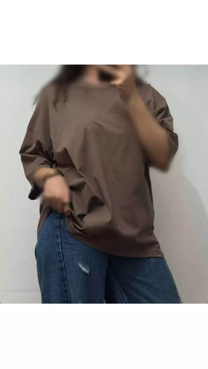 تیشرت باکسی نخ پنبه 37080