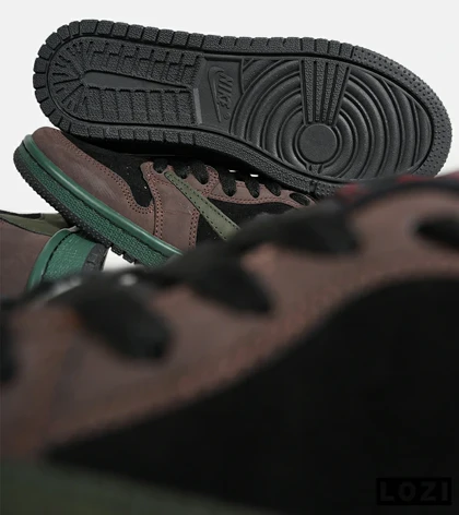 کفش کتانی مردانه قهوه ای مشکی سبز NIKE travis scott