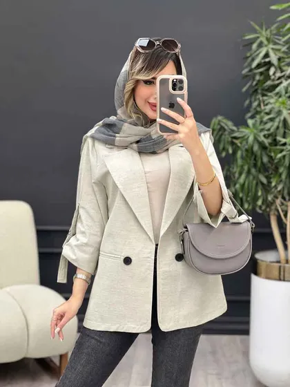 مانتو آستین سگک دو دکمه