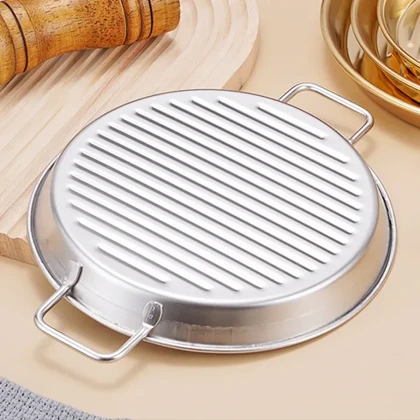 تابه گریل استیل نقره ای