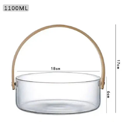 ظرف چند منظوره پیرکس دسته بامبو /pa78