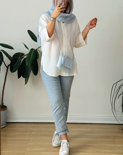 شومیز مانتویی دو یقه 1