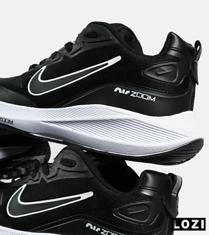 کفش کتانی بزرگ پا مشکی سفید نایک NIKE air zoom مدل 8835