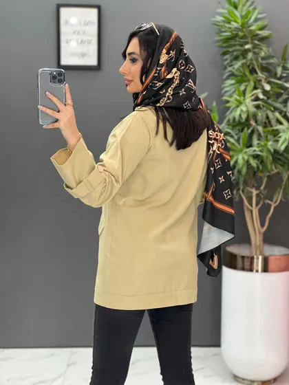 مانتو ده دکمه آستین پاگن
